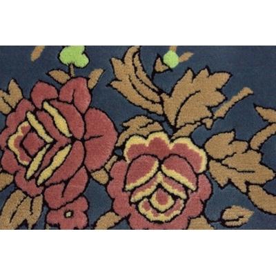ふるさと納税 橋本市 玄関マット 50×80 洗える マット 高級 金華山織 花ストリーク ブルー |  | 01