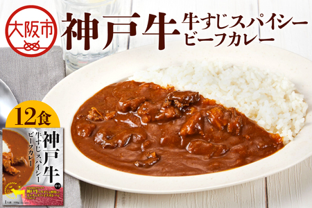 【 京阪百貨店厳選 】神戸牛すじスパイスカレー160ｇ×12食セット カレー_OS048-0070