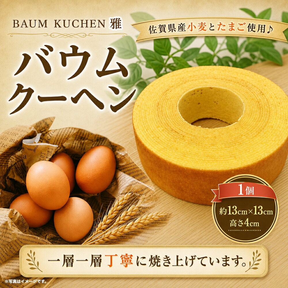 【ふるさと納税】BAUM KUCHEN 雅のバウムクーヘン スイーツ おやつ バウムクーヘン バウムクーヘンプレーン バウムクーヘン雅 佐賀県 太良町 LB18