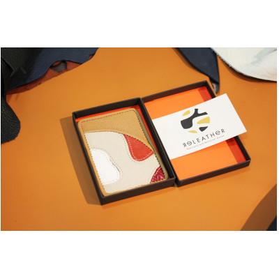 ふるさと納税 香芝市 ReLEATHeR(リレザー) パスケース <マーブル×ベージュ>