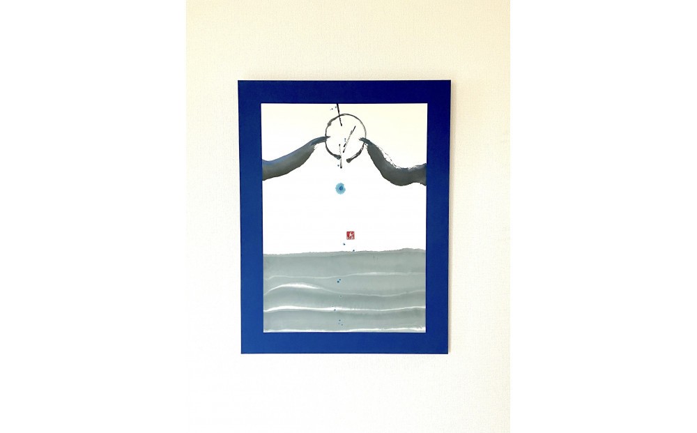 【ふるさと納税】福岡市書道家によるフルオーダー原画作品・パネル装／世界に一つだけの完全オーダー墨象作品