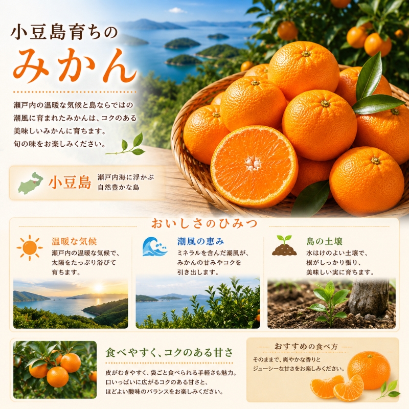 【 小豆島 】小豆島 みかん 約5kg　 果物類 柑橘類 フルーツ ミカン 蜜柑