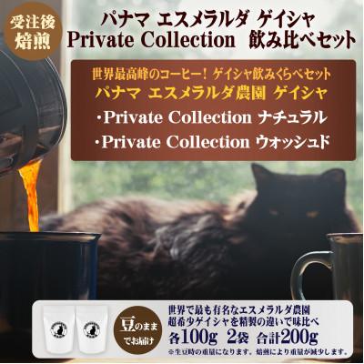 ふるさと納税 藤沢市 パナマ　エスメラルダ農園　プライベートコレクション　ゲイシャ　ナチュラルとウォッシュド飲み比べ(豆)