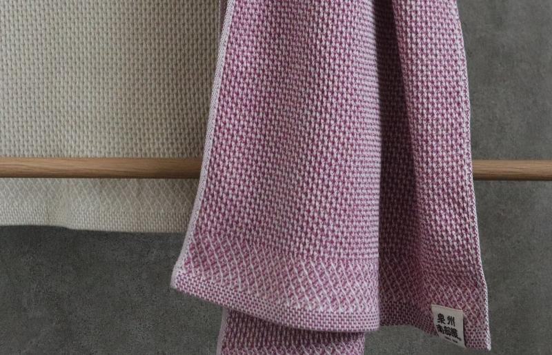 【ハニカム織】泉州南部織 フェイスタオル4枚セット G1912