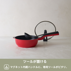 RHF-402 レミパンミニ (20cm) レッド【 フライパン セット 蓋 レミパン キッチン 蓋付き くっつかない 軽い 赤 平野レミ IH 鍋 ガス キッチン用品 燕三条 新潟県 燕市 】