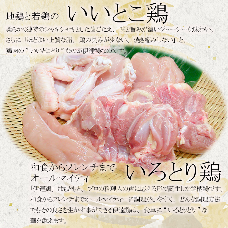 福島県 伊達市産 旨味と肉質がしっかり！ 伊達鶏 手羽元 4kg (2kg×2)  銘柄鶏  ブランド鶏 鶏肉 手羽 とり肉 だてどり ブランド鶏  おつまみ 鶏 チキン 肉 食品 F20C-231