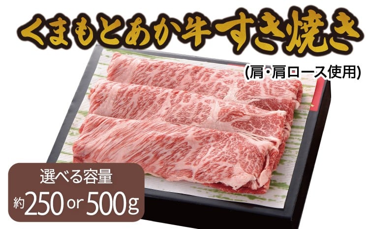 
            くまもとあか牛 すき焼き(肩・肩ロース使用) 【選べる容量】 250g または 500g すき焼き肉 すきやき 肉 牛肉 和牛 赤牛 熊本県産 九州産 国産 冷凍 オオツカ株式会社
          