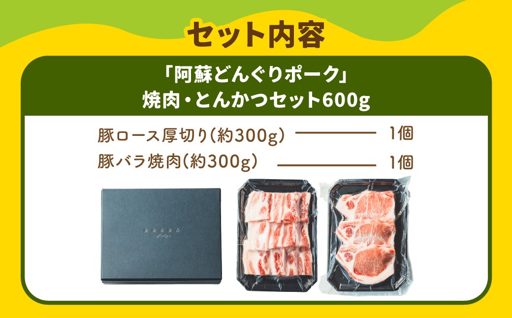 スザンヌ厳選！「阿蘇どんぐりポーク」焼肉・とんかつセット600g