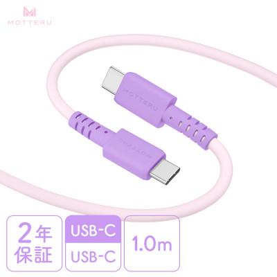 ふるさと納税 海老名市 バイカラーケーブル C to C 1m ピンクライラック(MOT-BCECCC100-PC)