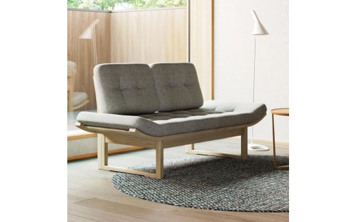 旭川家具 カンディハウス アルプソファーベッド（S） 北海道タモNF／張地（布） ブレンドLGY