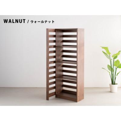 ふるさと納税 大川市 エルブロック パーティションシェルフHb ウォールナット ハイタイプ(幅66 奥行29 高さ160)