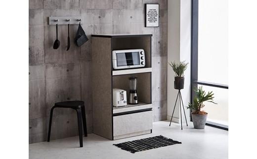 【開梱設置】レンジ台 レンジボード 幅60cm スイム ストーンホワイト 食器棚 家具