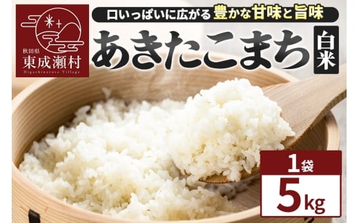 米【白米】令和7年産 東成瀬村産 あきたこまち 5kg（5kg×1袋）