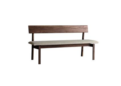 【開梱設置】高野木工 ARCO アルコ ダイニングソファ ウォルナット W150cm  チャート6：キャメル 【10年保証】