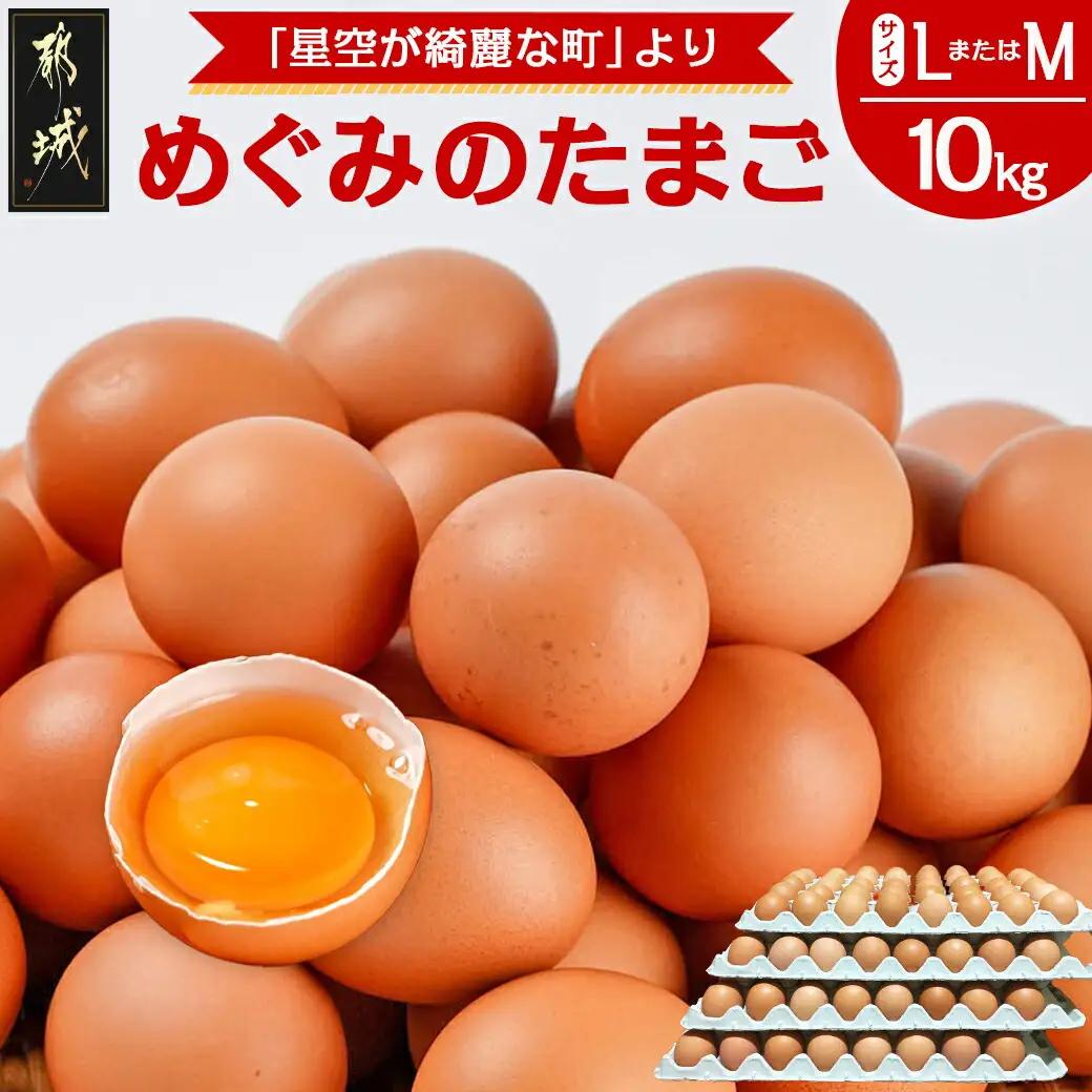 星空が綺麗な町より～「めぐみのたまご」(LまたはMサイズ)10kg〔16-6801〕_(都城市) 赤卵 めぐみのたまご 10kg Lサイズ Mサイズ たまごかけご飯