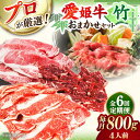 【ふるさと納税】【全6回定期便】牛肉「愛姫牛」店主におまかせ旬セット【竹】800g（4人前） | 人気 おすすめ ランキング おいしい 大洲市/有限会社 木村屋精肉店[AGCC060] 200000 20万円 以下