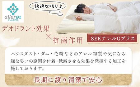 抗ウイルス加工羽毛合掛けふとん ハンガリー産ホワイトグース90%【D】≪みやこんじょ快速便≫_MC-E104-R_(都城市) 羽毛布団 寝具 抗菌防臭加工 ダウン SEKアレルGプラス加工 日本製 合