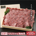 【ふるさと納税】とろける美味しさ 佐賀牛ももカルビ焼肉用 500g【アスタラビスタ】 [FAM004]