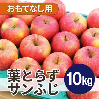 
            ＜26年1月出荷予定＞平均糖度13度以上! 葉とらずサンふじ 約10kg おもてなし用【1612851】
          