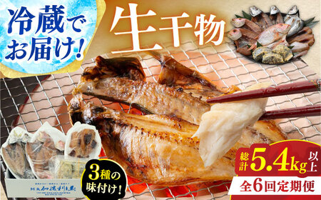 『定期便』全6回(隔月発送)【加福鮮魚】 季節の旬の魚をお届け！"生"干物厳選詰め合わせ 一夜干し 醤油干し 味噌漬け 塩干し 小浜市 / 加福鮮魚 【配送不可地域：北海道・沖縄・離島】 [BFBC013] 