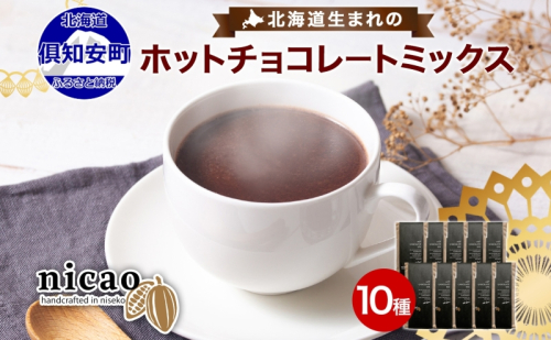 北海道 ホットチョコレートミックス 10袋 10杯 セット ホットチョコレート チョコレート チョコ ココア ホットドリンク 個包装 人気 グルメ お取り寄せ ギフト プレゼント 贈答品 冷蔵 お取り寄せ 送料無料 倶知安町