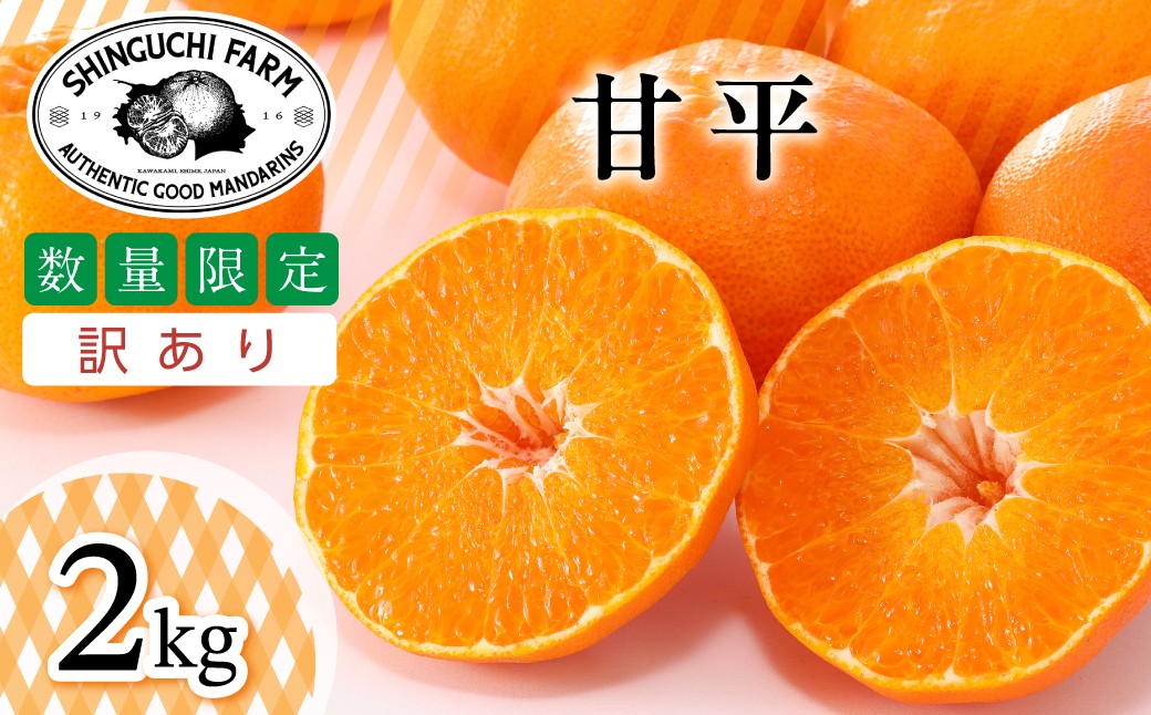
                  【先行受付】2027年発送!＜訳あり＞甘平 2kg＜C70-164＞みかん ミカン 柑橘 柑橘類 フルーツ 果物 くだもの 人気 美味しい 愛媛県 八幡浜 ふるさと【1710485】 YWTK163
                