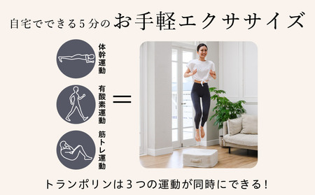 uFit Trampoline【ブルー】 【136011-2】 家庭用ﾄﾗﾝﾎﾟﾘﾝ ｴｸｻｻｲｽﾞ 運動習慣 高反発 高弾力 体幹 有酸素運動 筋ﾄﾚ 静音設計 ｸｯｼｮﾝ