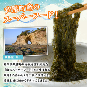 ≪定期便・全4回≫福岡県芦屋町産 あかもく(15食×4回)・明太子(450g×4回) アカモク 海藻 明太子 メンタイコ 切子 冷奴 野菜 フコイダン カルパッチョ うどん そば お味噌汁 辛子明太子