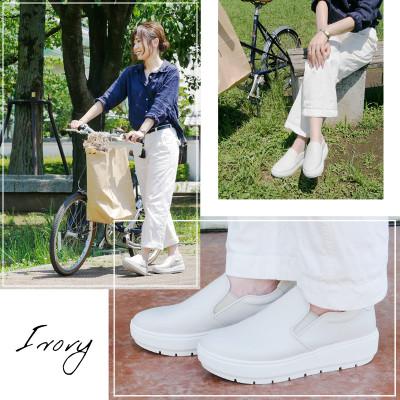 ふるさと納税 八潮市 【婦人靴/スリッポンスニーカー】ボディケア用　アイボリー　25.0cm |  | 03