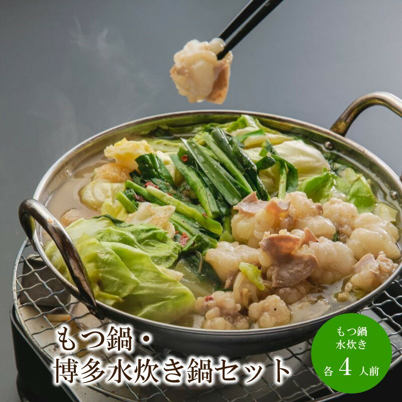 【ふるさと納税】もつ鍋・博多水炊き鍋セット 天竺【060-0007】
