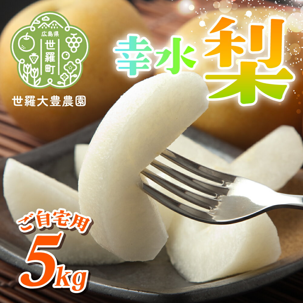 【ふるさと納税】幸水梨 ご自宅用 約5kg【先行予約・数量限定】世羅 大豊農園 幸水 梨 せら なし フルーツ 果物 くだもの 産地直送 新鮮【2025年8月下旬以降順次発送】A019-05
