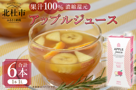 三井農林 WN(ホワイトノーブル紅茶) アップルジュース 1L×6本 アップルジュース 濃縮還元 100％ ホワイトノーブル 1L 1000ml 6本 紙パック ストレート アレンジティー 透明タイプ リンゴ 飲料 日東紅茶 業務用 優雅 贅沢 ティータイム 山梨県 北杜市