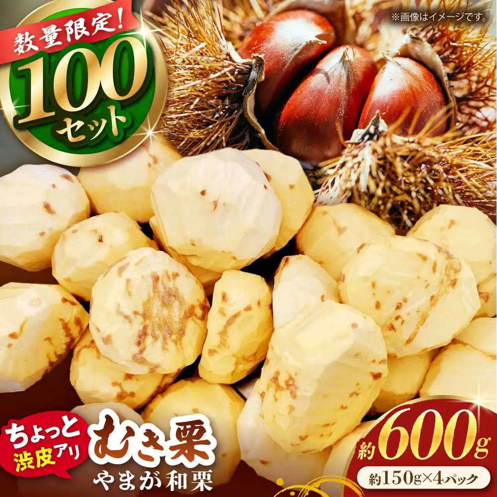 先行予約やまが和栗大粒むき栗渋皮付 約600g(約150g×4pc)ZES002