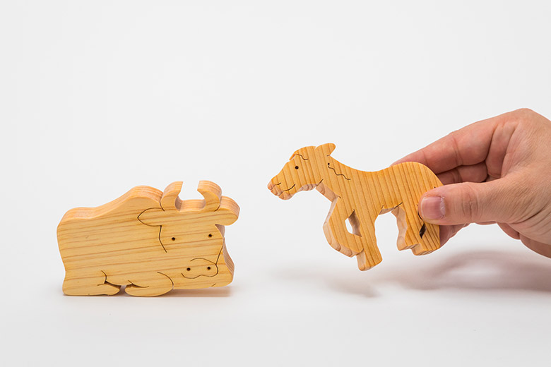 【木のおもちゃ】十二支パズル 名入れ可能