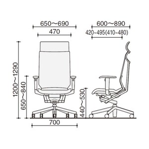 コクヨオフィスチェアー アガタ CR-G1263U1ML8Q6-V ヘッドレスト付き・可動肘付・背クッション（ダークブラウン）・革張り・ポリウレタン巻キャスター／在宅ワーク・テレワークにお勧めの椅子