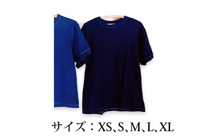 藍染めTシャツ（濃藍） XLサイズ