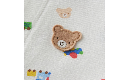 ミキハウス ベビー プレオール ( ブルー ) ミキハウス ベビー 綿 プレオール ブルー ベビー服 ベビー用品 ベビーグッズ 赤ちゃん 新生児 ワンポイント刺繍 総柄 ツーウェイオール カバーオール
