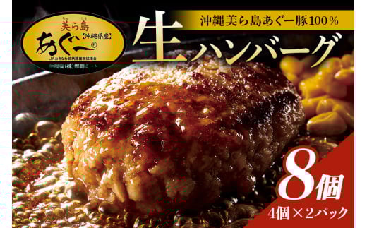美ら島あぐー ハンバーグ 8個 セット 沖縄県 おかず 惣菜 アグー豚 使用 冷凍 4個×2パック 小分け おいしい 肉 糸満市 国産 肉汁 たっぷり ブランド豚 ジューシー 肉厚 お中元 ギフト プレゼント グルメ おつまみ ディナー オードブル 沖縄県 糸満市