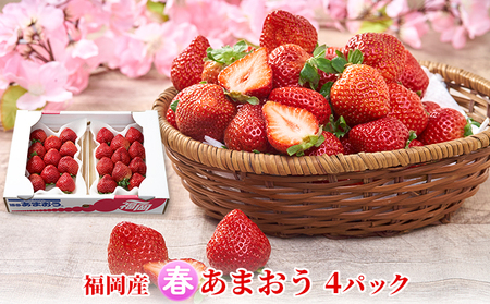 いちご あまおう 4パック 1Pあたり約250g 福岡産 いちご 春 果物類