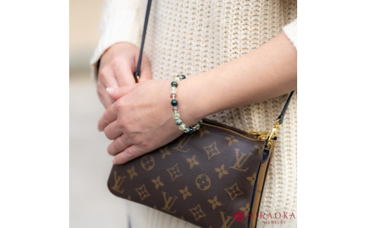 仕事ストレス回避パワーストーンブレスレット(仕事04)･8mm玉 (21.6cm)