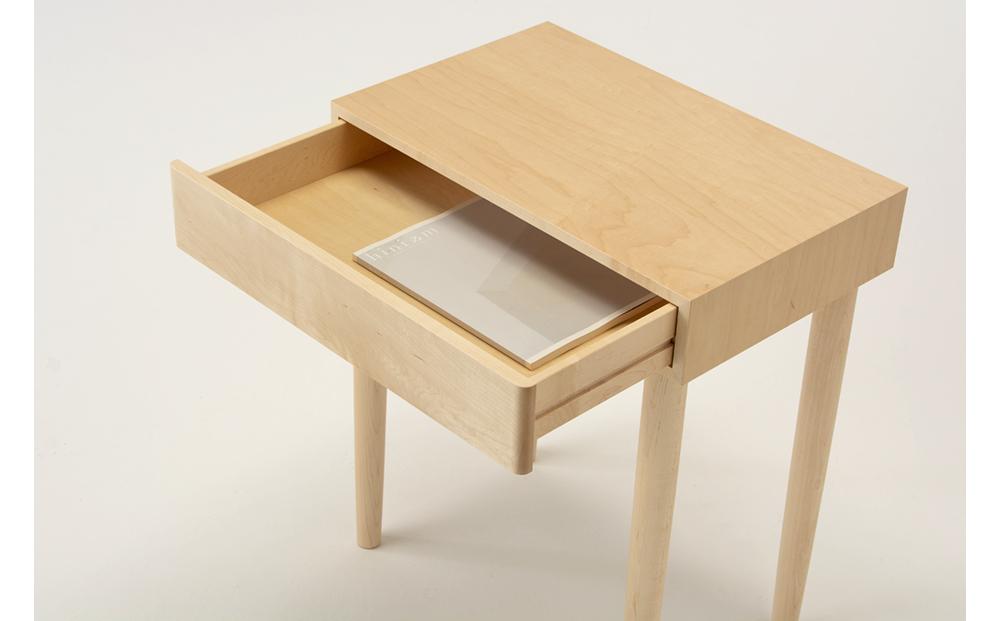 旭川家具　コサイン　ドロワーデスク　メープル 【 旭川家具 北海道 旭川市 木製 家具 コンパクトデスク 在宅ワーク 作業台 小デスク リビング学習 リビングデスク コンソールテーブル 引き出し 抽斗