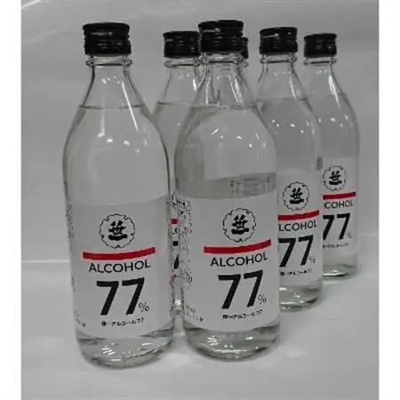 笹一　アルコール77　ウオッカ　500ml　6本【1183936】
