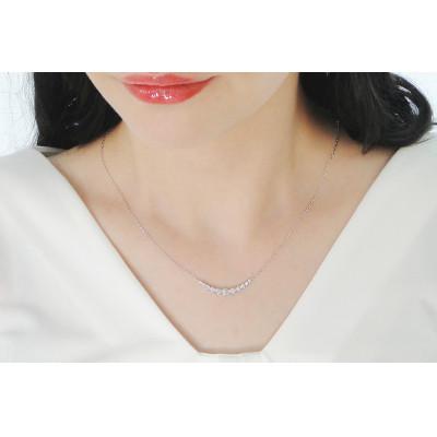 ふるさと納税 昭和町 【0.5ct】プラチナ900 ダイヤモンド　ラインネックレス |  | 03