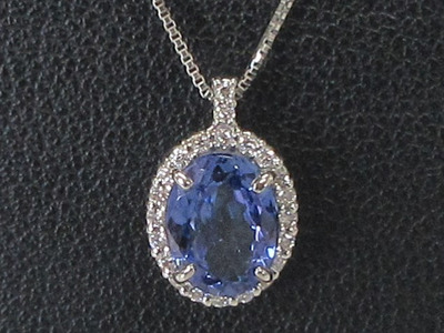 Pt950 タンザナイト/ダイヤペンダント SWCB016