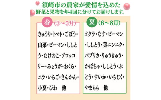 【 定期便 4回 】 野菜 ･ 果物 10 ～ 13 種類 セット | お楽しみ やさい フルーツ セット 旬 春 夏 秋 冬 採れたて 新鮮 農家 直送 詰め合わせ 国産 季節 フレッシュ 果物 フ