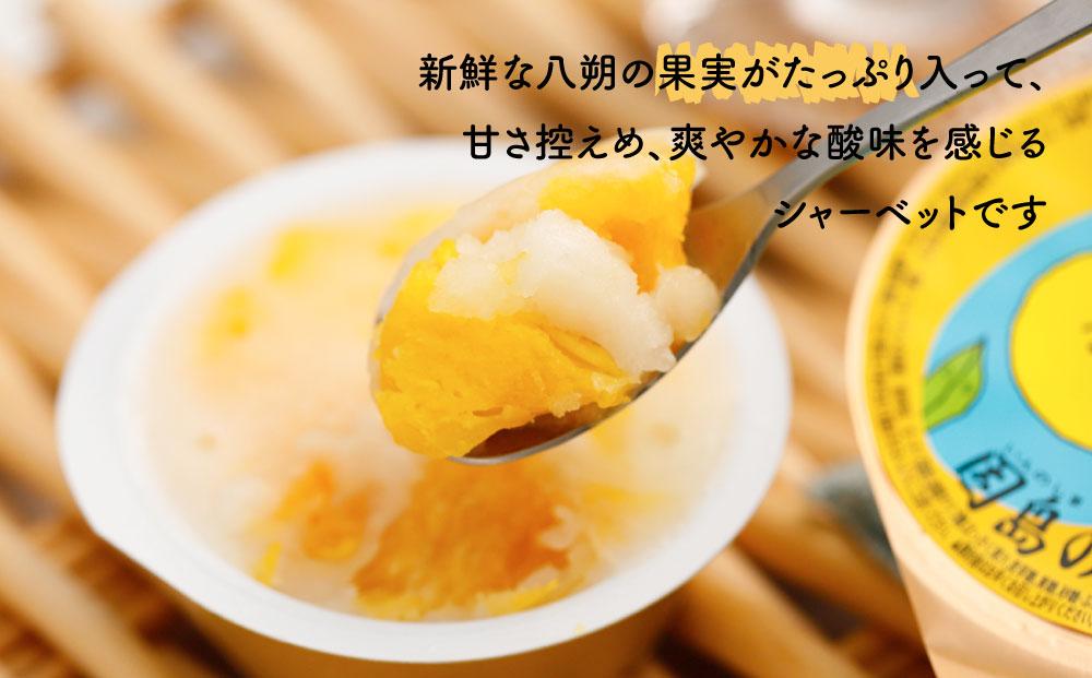 因島のはっさくシャーベット(未凍結）（75g×5個）3箱 15個セット【八朔 柑橘 みかん ゼリー シャーベット デザート おやつ 広島の 給食 はっさく JA 広島 尾道】