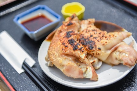 【小国のゆめ】地熱 豚足 約100g 食べきり ハーフサイズ 6本 農福連携 阿蘇 熊本 小国郷 小国産 国産 蒸し料理 炭火 わいた温泉郷 天空の豆畑 SDGs ご自宅用 贈り物 プレゼント