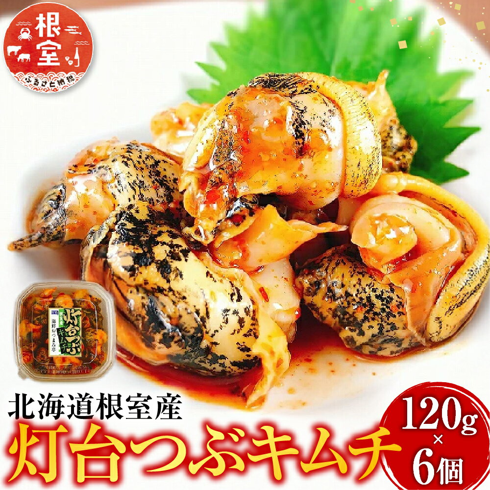 【ふるさと納税】 [北海道根室産] 灯台つぶキムチ 120g × 6 個 ツブ つぶ貝 ツブ貝 貝 つぶがい ツブガイ お取り寄せ グルメ 海鮮 キムチ おつまみ 北海道 根室市 ふるさと納税 A-09025