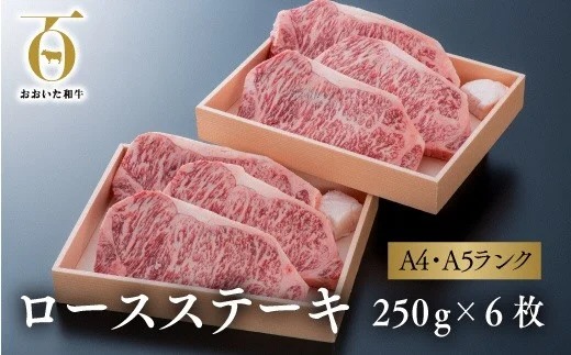 ステーキ 「おおいた和牛」ロースステーキ６枚（250g×３枚×２箱） A4 A5 黒毛和牛 国産 牛肉 O-02