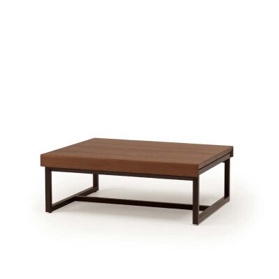 カンディハウス SESTINA LUX センターテーブル90×90 ウォルナットCW_03919【1526085】